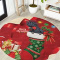 Palm Cockatoo Christmas Australia Round Carpet Aussie Xmas Sock Coquette Bow