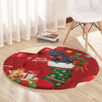 Palm Cockatoo Christmas Australia Round Carpet Aussie Xmas Sock Coquette Bow