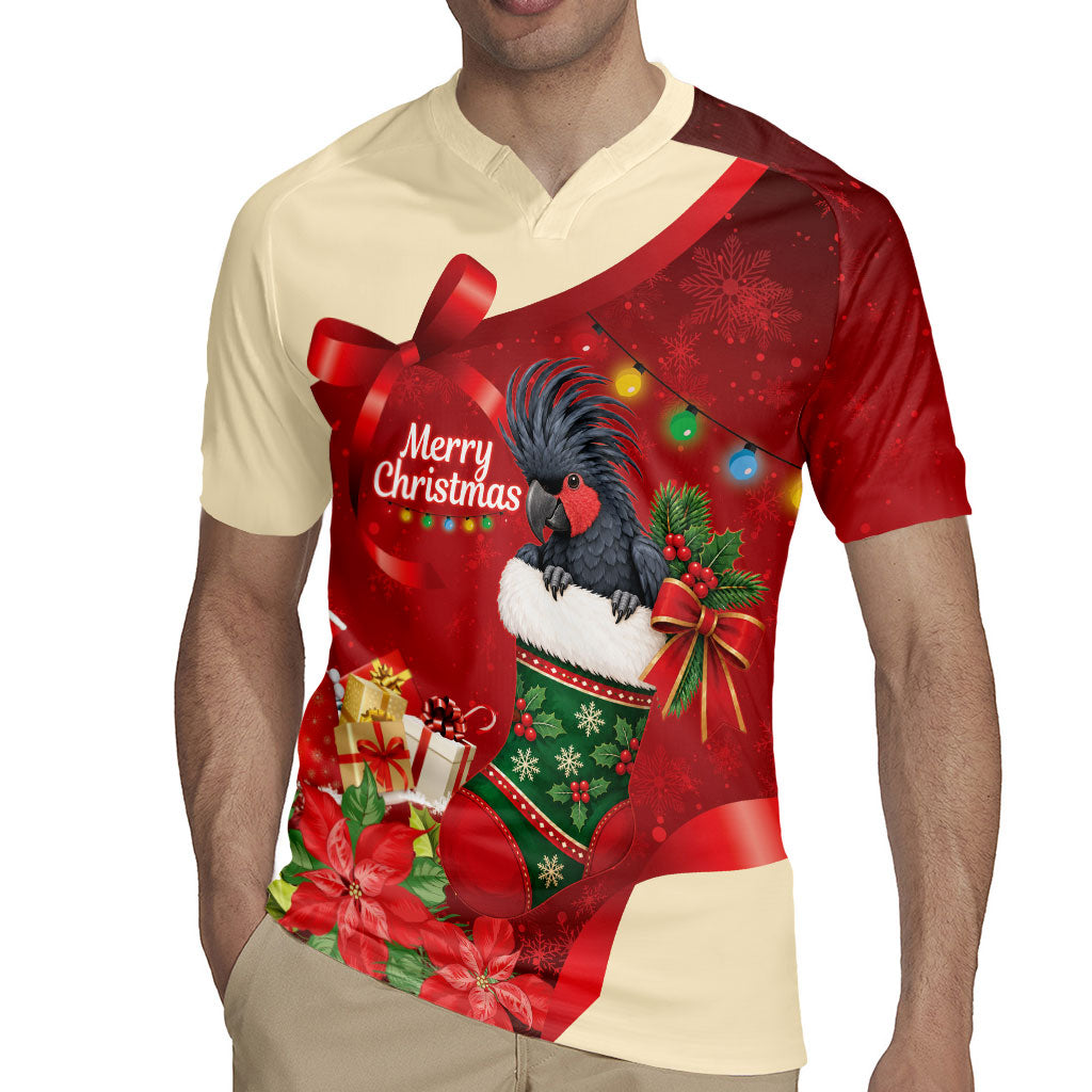 Palm Cockatoo Christmas Australia Rugby Jersey Aussie Xmas Sock Coquette Bow