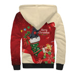 Palm Cockatoo Christmas Australia Sherpa Hoodie Aussie Xmas Sock Coquette Bow