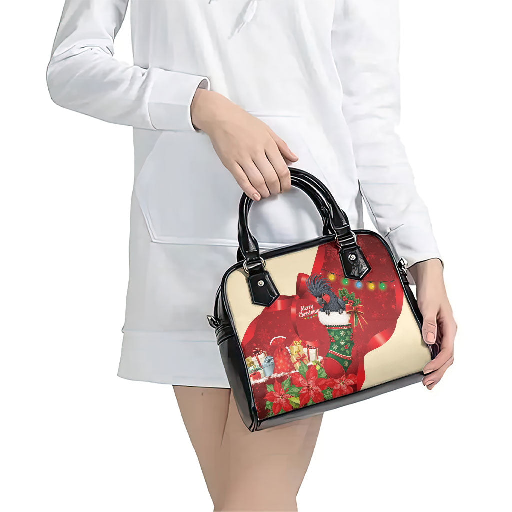 Palm Cockatoo Christmas Australia Shoulder Handbag Aussie Xmas Sock Coquette Bow