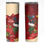 Palm Cockatoo Christmas Australia Skinny Tumbler Aussie Xmas Sock Coquette Bow