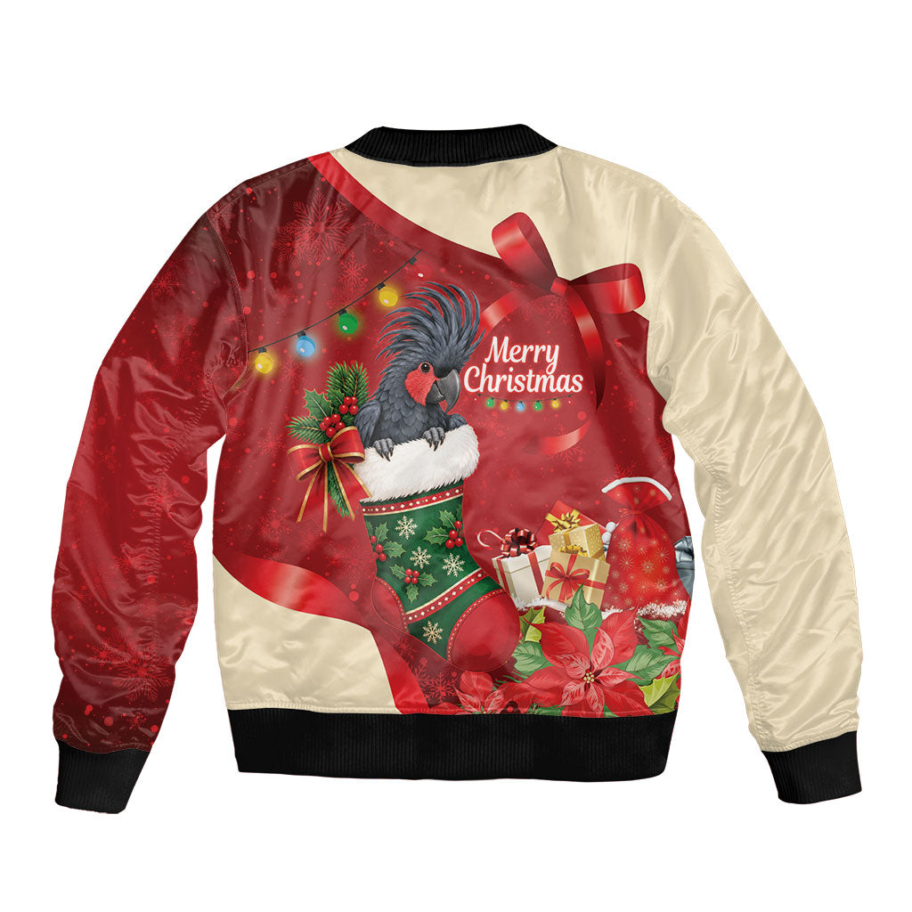 Palm Cockatoo Christmas Australia Sleeve Zip Bomber Jacket Aussie Xmas Sock Coquette Bow
