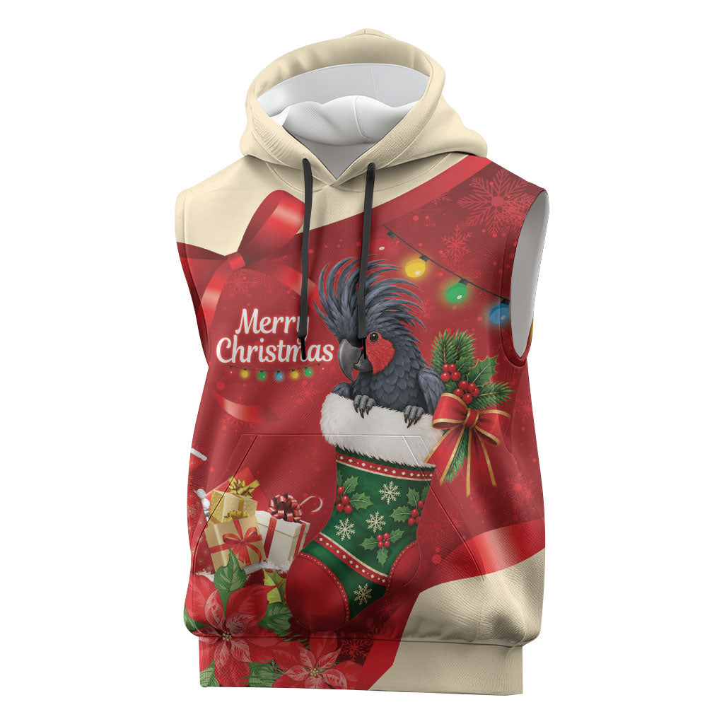 Palm Cockatoo Christmas Australia Sleeveless Hoodie Aussie Xmas Sock Coquette Bow