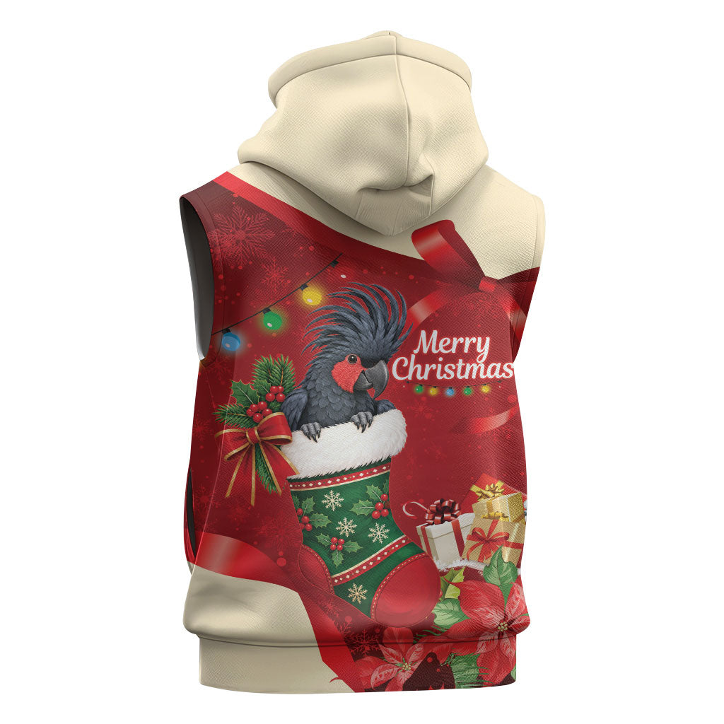 Palm Cockatoo Christmas Australia Sleeveless Hoodie Aussie Xmas Sock Coquette Bow