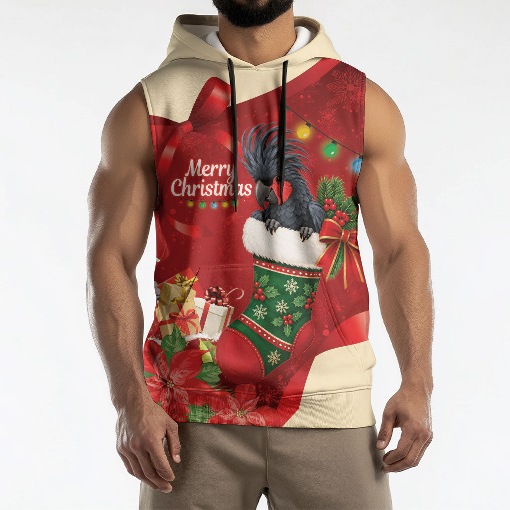Palm Cockatoo Christmas Australia Sleeveless Hoodie Aussie Xmas Sock Coquette Bow