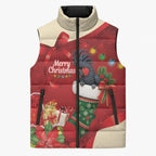 Palm Cockatoo Christmas Australia Sleeveless Puffer Jacket Aussie Xmas Sock Coquette Bow