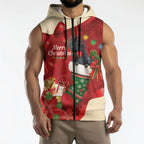 Palm Cockatoo Christmas Australia Sleeveless Zip Hoodie Aussie Xmas Sock Coquette Bow