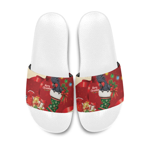 Palm Cockatoo Christmas Australia Slide Sandals Aussie Xmas Sock Coquette Bow