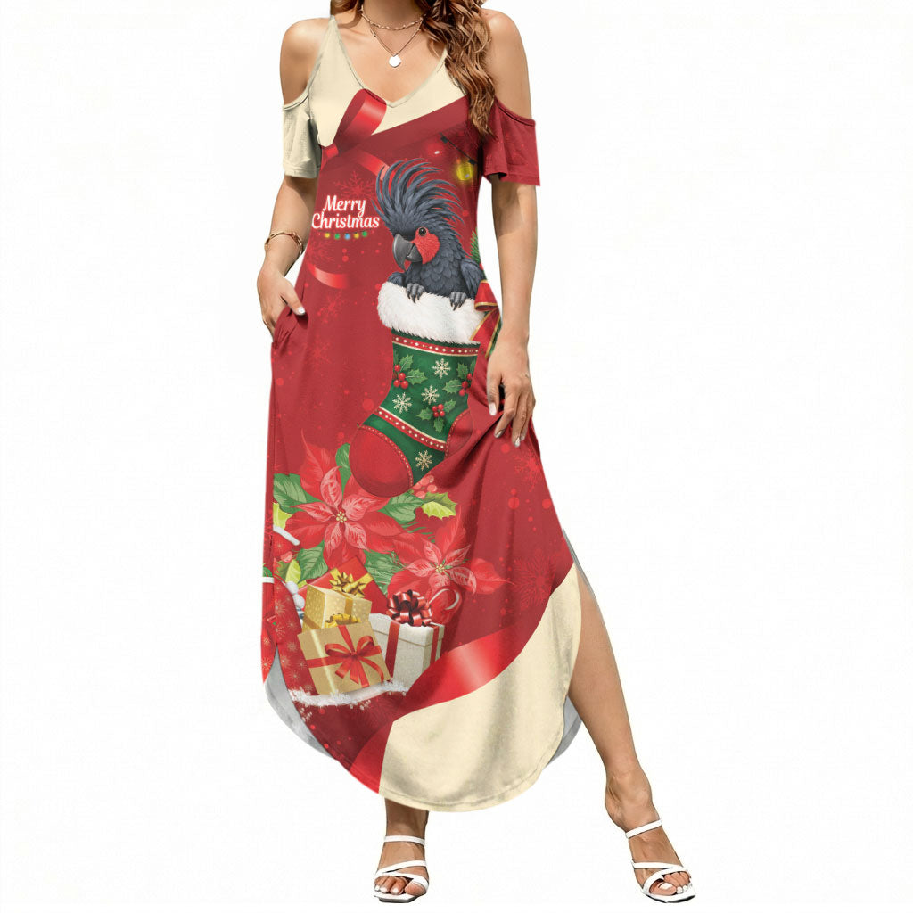 Palm Cockatoo Christmas Australia Summer Maxi Dress Aussie Xmas Sock Coquette Bow