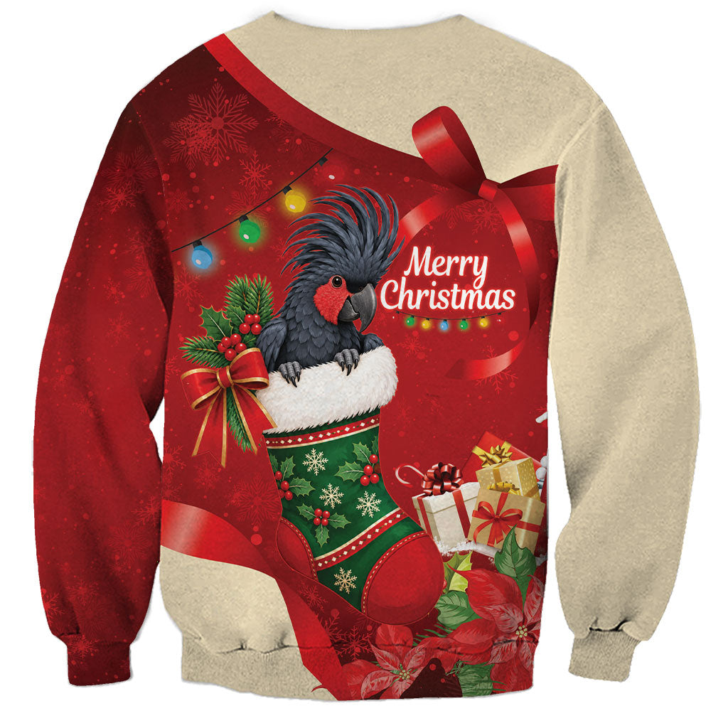 Palm Cockatoo Christmas Australia Sweatshirt Aussie Xmas Sock Coquette Bow