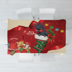 Palm Cockatoo Christmas Australia Tablecloth Aussie Xmas Sock Coquette Bow