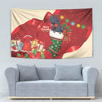 Palm Cockatoo Christmas Australia Tapestry Aussie Xmas Sock Coquette Bow