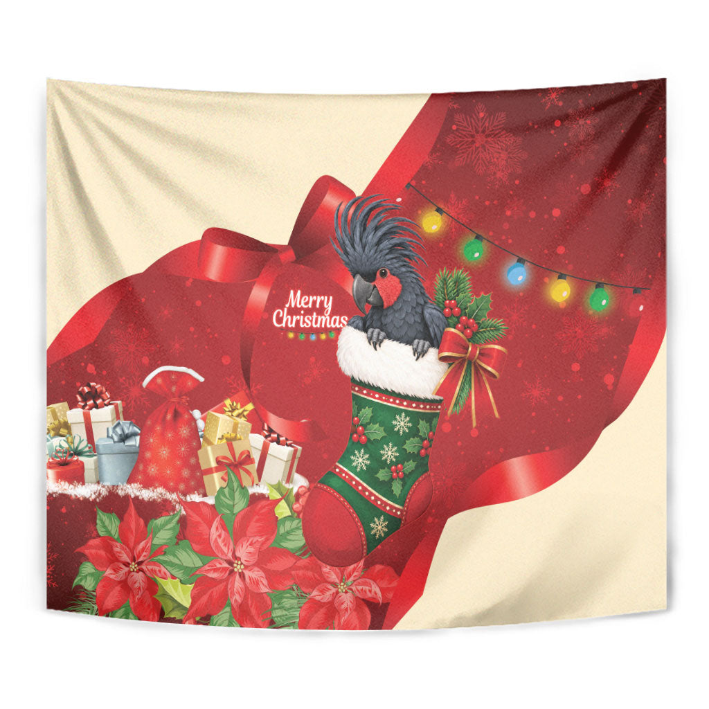 Palm Cockatoo Christmas Australia Tapestry Aussie Xmas Sock Coquette Bow