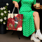 Palm Cockatoo Christmas Australia Tote Bag Aussie Xmas Sock Coquette Bow