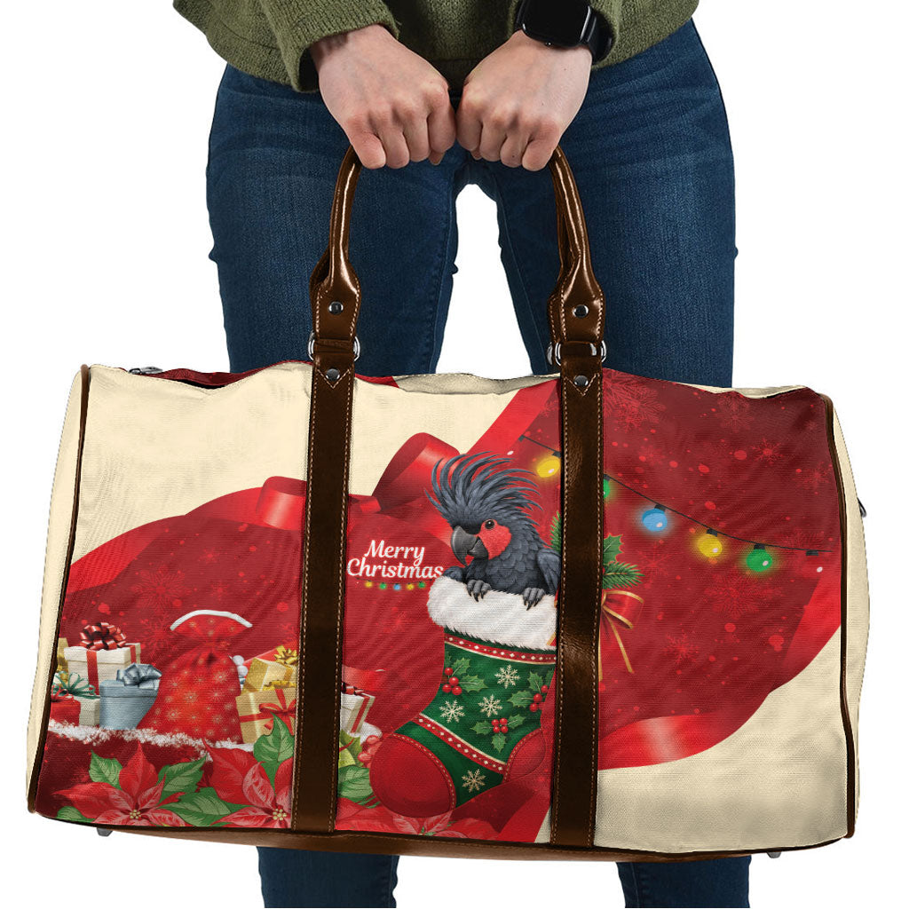 Palm Cockatoo Christmas Australia Travel Bag Aussie Xmas Sock Coquette Bow