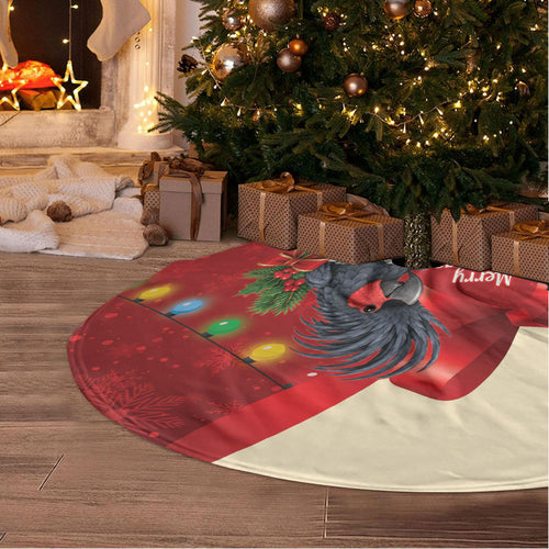 Palm Cockatoo Christmas Australia Tree Skirt Aussie Xmas Sock Coquette Bow
