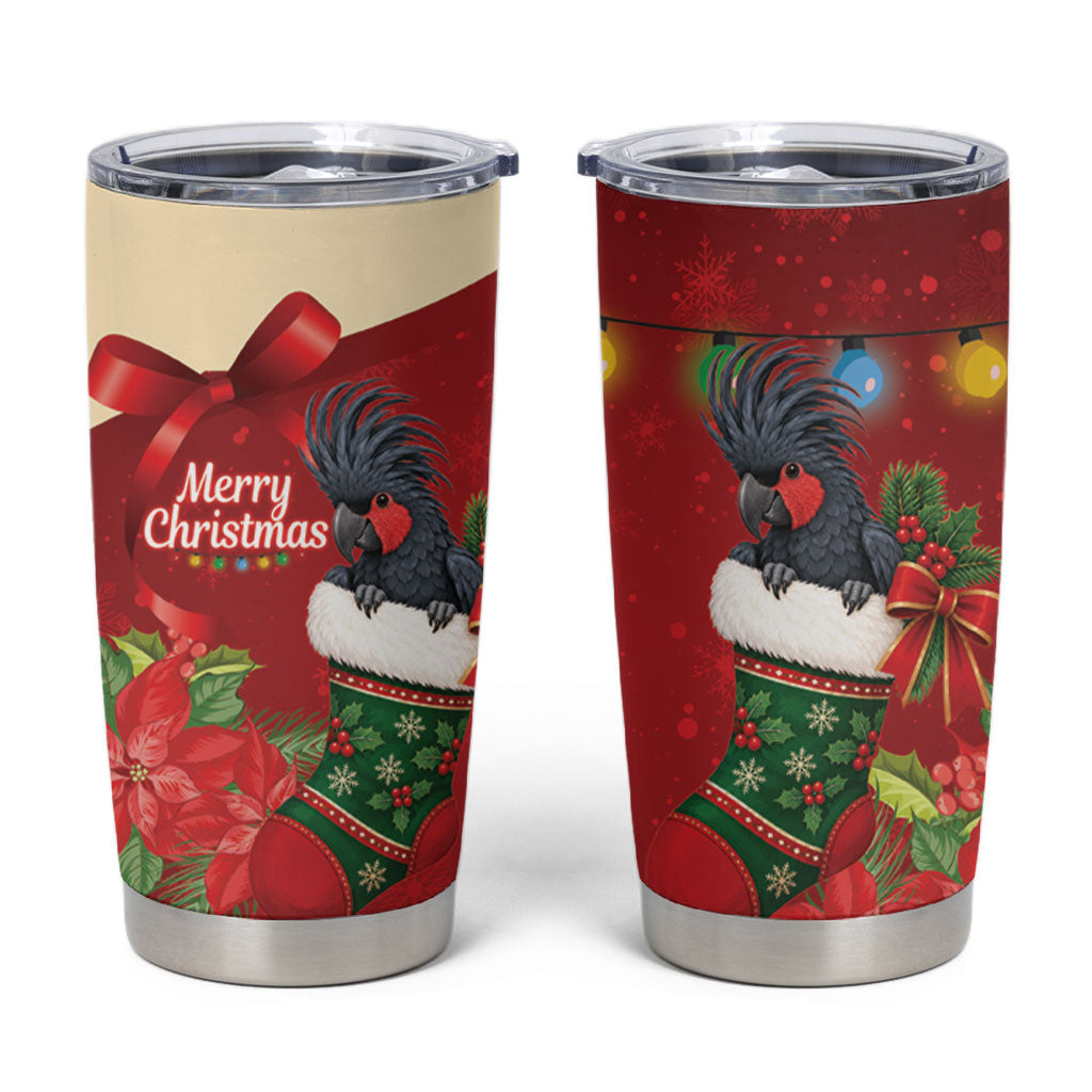 Palm Cockatoo Christmas Australia Tumbler Cup Aussie Xmas Sock Coquette Bow
