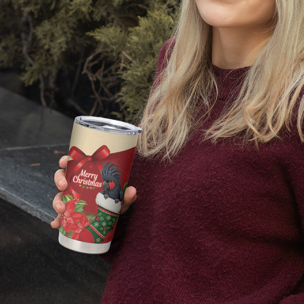 Palm Cockatoo Christmas Australia Tumbler Cup Aussie Xmas Sock Coquette Bow