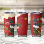 Palm Cockatoo Christmas Australia Tumbler Cup Aussie Xmas Sock Coquette Bow