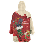 Palm Cockatoo Christmas Australia Wearable Blanket Hoodie Aussie Xmas Sock Coquette Bow