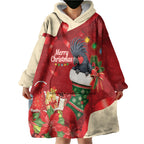 Palm Cockatoo Christmas Australia Wearable Blanket Hoodie Aussie Xmas Sock Coquette Bow