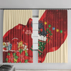 Palm Cockatoo Christmas Australia Window Curtain Aussie Xmas Sock Coquette Bow