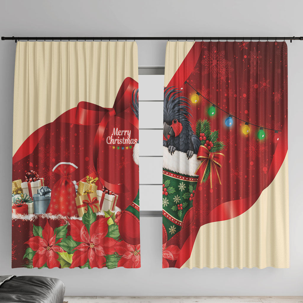 Palm Cockatoo Christmas Australia Window Curtain Aussie Xmas Sock Coquette Bow