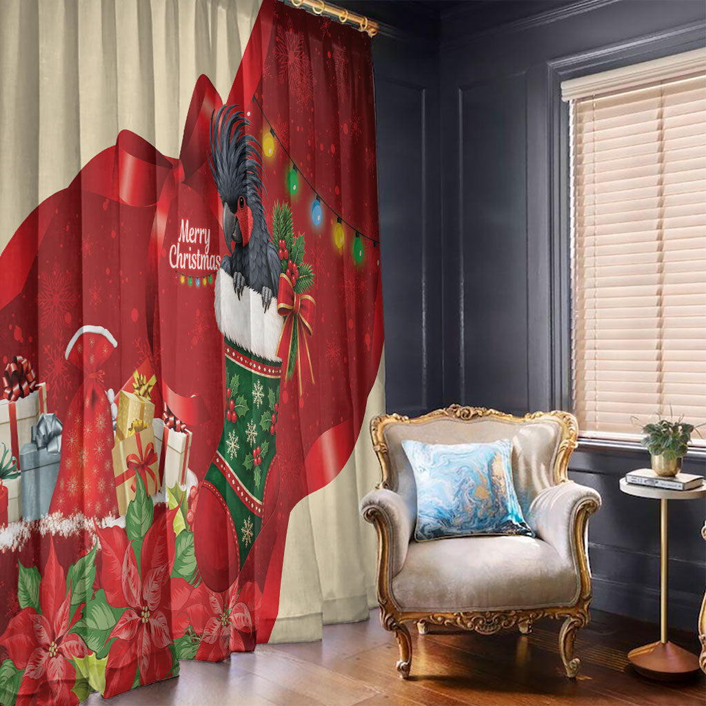 Palm Cockatoo Christmas Australia Window Curtain Aussie Xmas Sock Coquette Bow