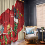 Palm Cockatoo Christmas Australia Window Curtain Aussie Xmas Sock Coquette Bow