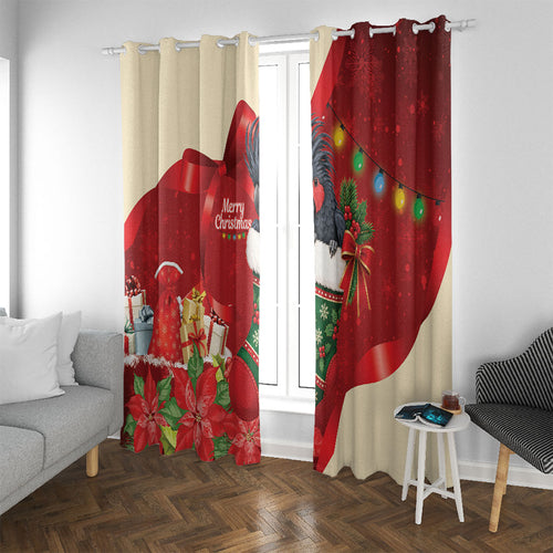 Palm Cockatoo Christmas Australia Window Curtain Aussie Xmas Sock Coquette Bow