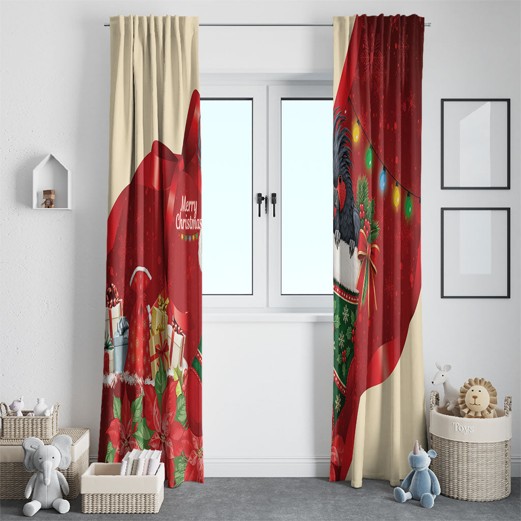 Palm Cockatoo Christmas Australia Window Curtain Aussie Xmas Sock Coquette Bow