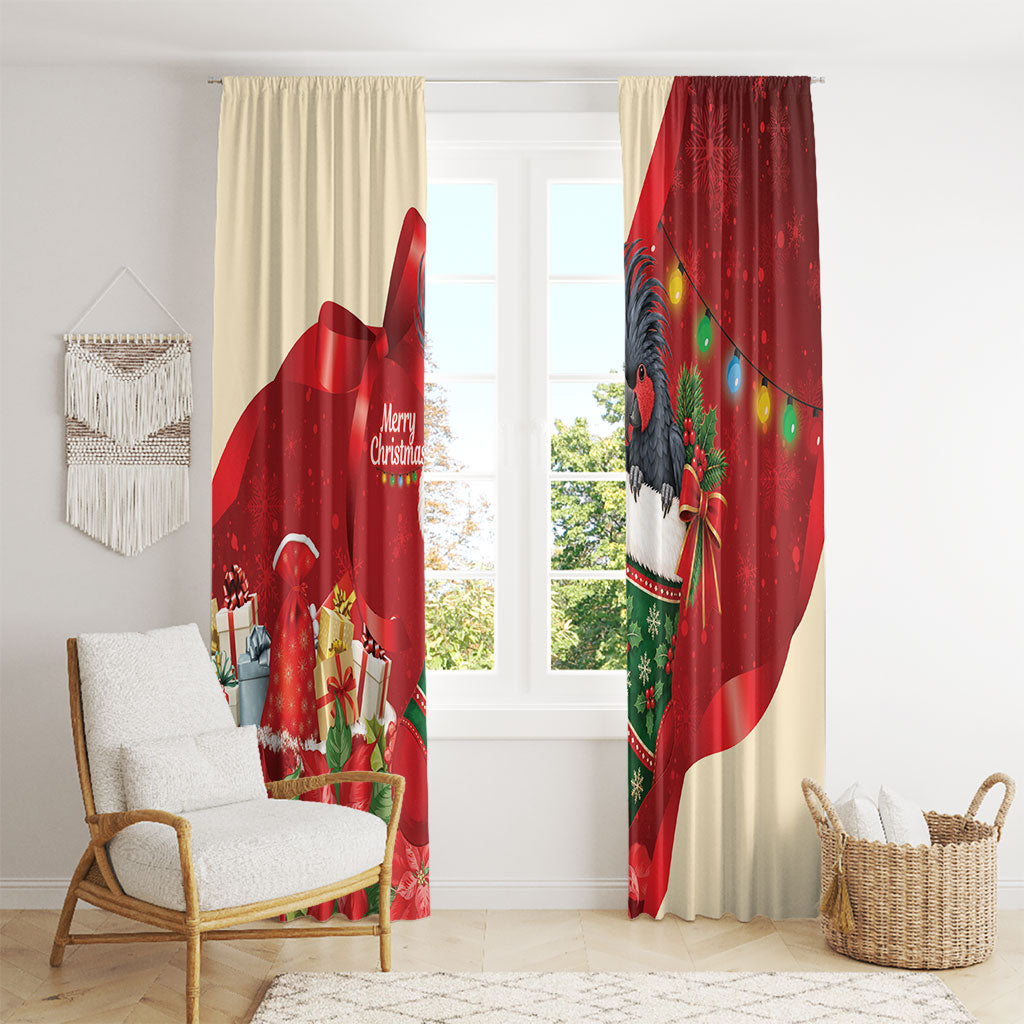 Palm Cockatoo Christmas Australia Window Curtain Aussie Xmas Sock Coquette Bow