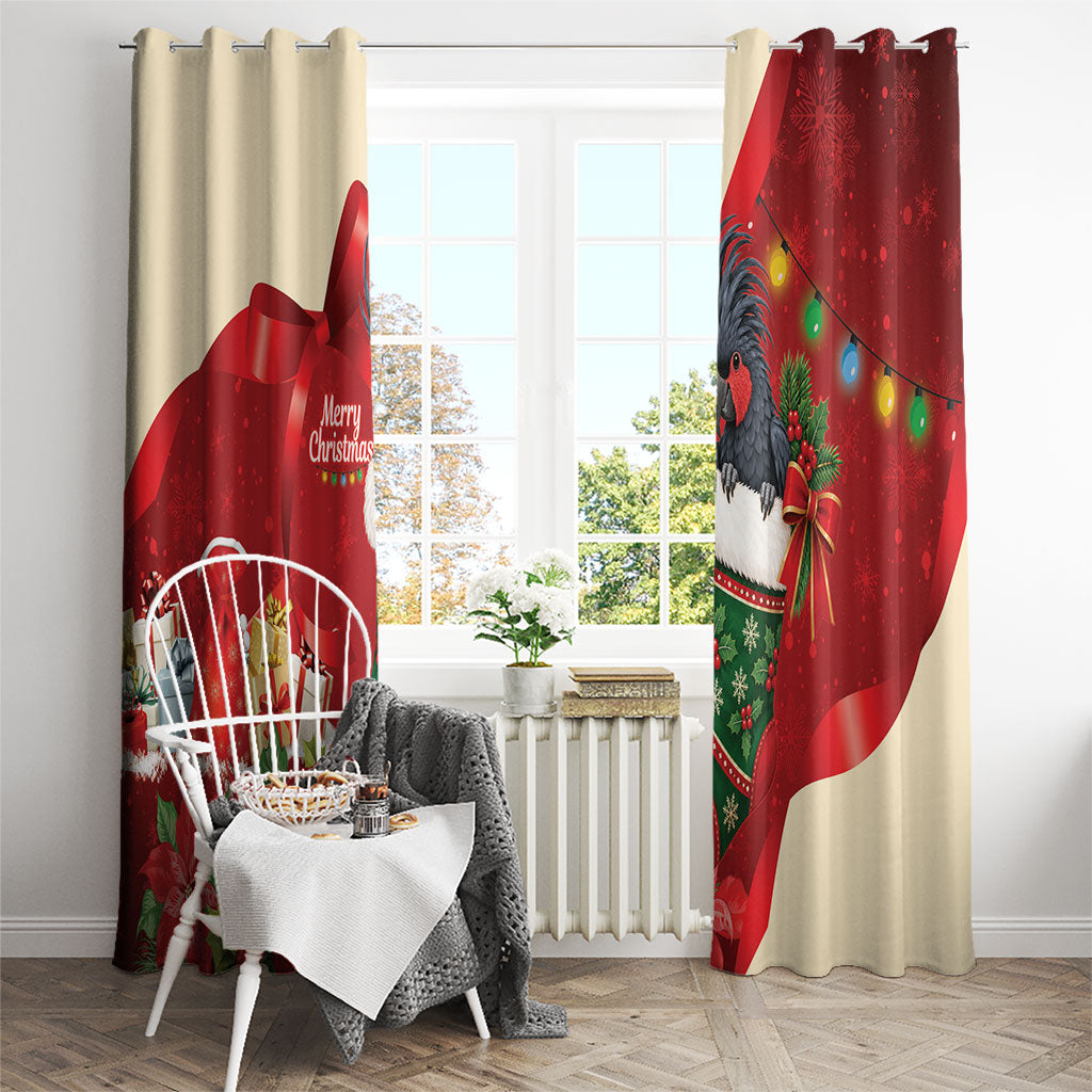 Palm Cockatoo Christmas Australia Window Curtain Aussie Xmas Sock Coquette Bow