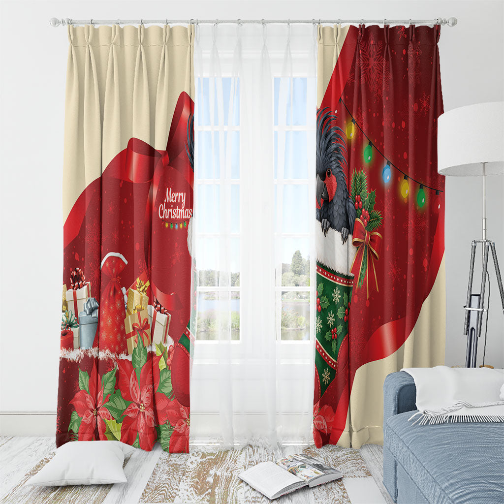 Palm Cockatoo Christmas Australia Window Curtain Aussie Xmas Sock Coquette Bow
