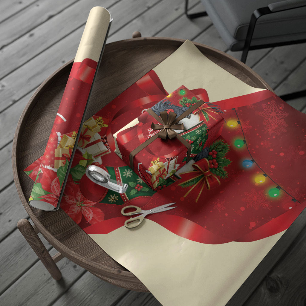 Palm Cockatoo Christmas Australia Wrapping Paper Aussie Xmas Sock Coquette Bow