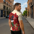 Palm Cockatoo Christmas Australia Zipper Polo Shirt Aussie Xmas Sock Coquette Bow