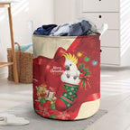 Sulphur-crested Cockatoo Christmas Australia Laundry Basket Aussie Xmas Sock Coquette Bow
