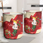 Sulphur-crested Cockatoo Christmas Australia Laundry Basket Aussie Xmas Sock Coquette Bow