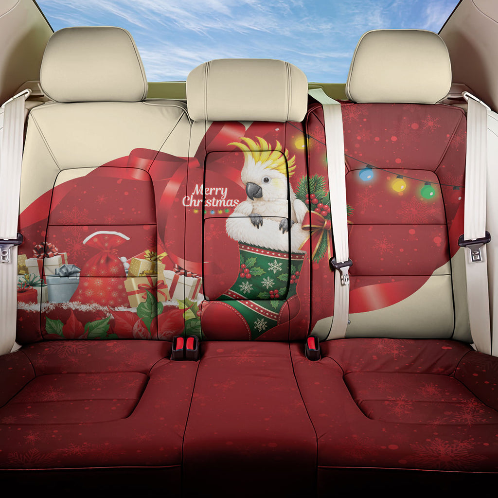 Sulphur-crested Cockatoo Christmas Australia Back Car Seat Cover Aussie Xmas Sock Coquette Bow