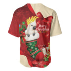 Sulphur-crested Cockatoo Christmas Australia Baseball Jersey Aussie Xmas Sock Coquette Bow