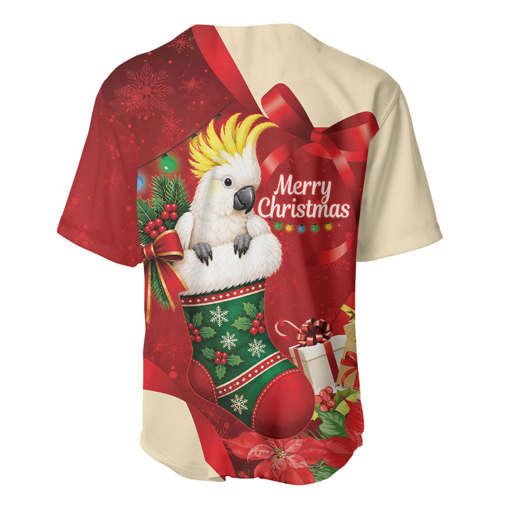 Sulphur-crested Cockatoo Christmas Australia Baseball Jersey Aussie Xmas Sock Coquette Bow