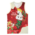 Sulphur-crested Cockatoo Christmas Australia Basketball Jersey Aussie Xmas Sock Coquette Bow