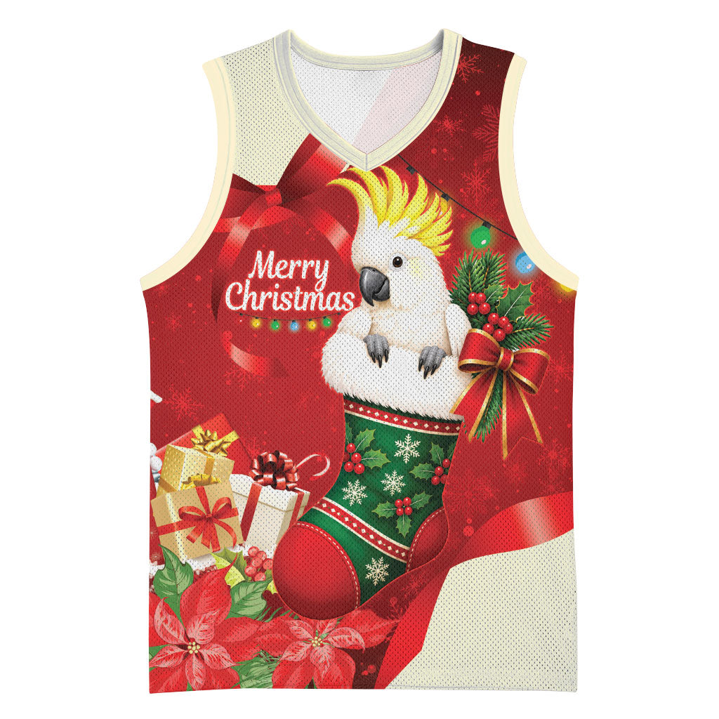 Sulphur-crested Cockatoo Christmas Australia Basketball Jersey Aussie Xmas Sock Coquette Bow