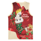 Sulphur-crested Cockatoo Christmas Australia Basketball Jersey Aussie Xmas Sock Coquette Bow