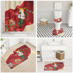 Sulphur-crested Cockatoo Christmas Australia Bathroom Set Aussie Xmas Sock Coquette Bow