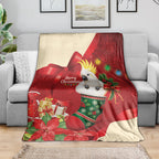 Sulphur-crested Cockatoo Christmas Australia Blanket Aussie Xmas Sock Coquette Bow