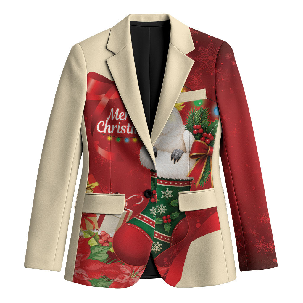 Sulphur-crested Cockatoo Christmas Australia Blazer Aussie Xmas Sock Coquette Bow