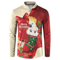 Sulphur-crested Cockatoo Christmas Australia Button Sweatshirt Aussie Xmas Sock Coquette Bow