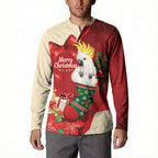 Sulphur-crested Cockatoo Christmas Australia Button Sweatshirt Aussie Xmas Sock Coquette Bow